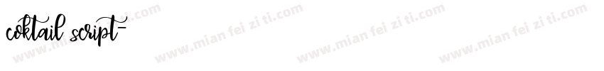 coktail script字体转换